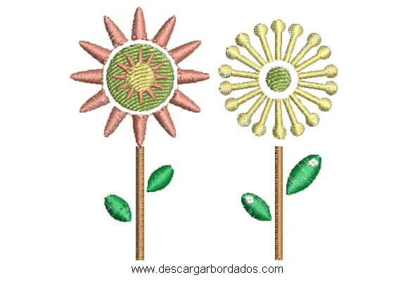 Descargar diseño bordado de flores Descargar diseño bordado de flores