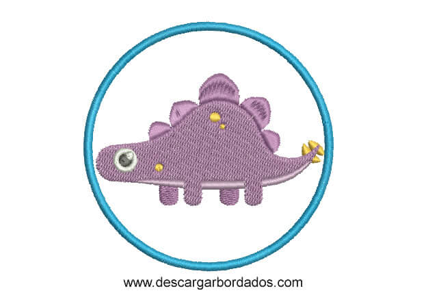 Diseño Bordado de Dinosaurio con Aplicación Diseño Bordado de Dinosaurio con Aplicación