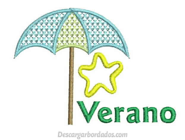Bordado de Paragua de verano