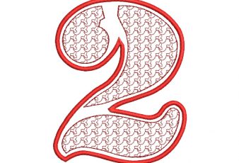 Descargar Bordado de número 2 con Aplicación