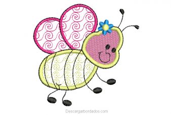 Descargar bordados de abeja voladora