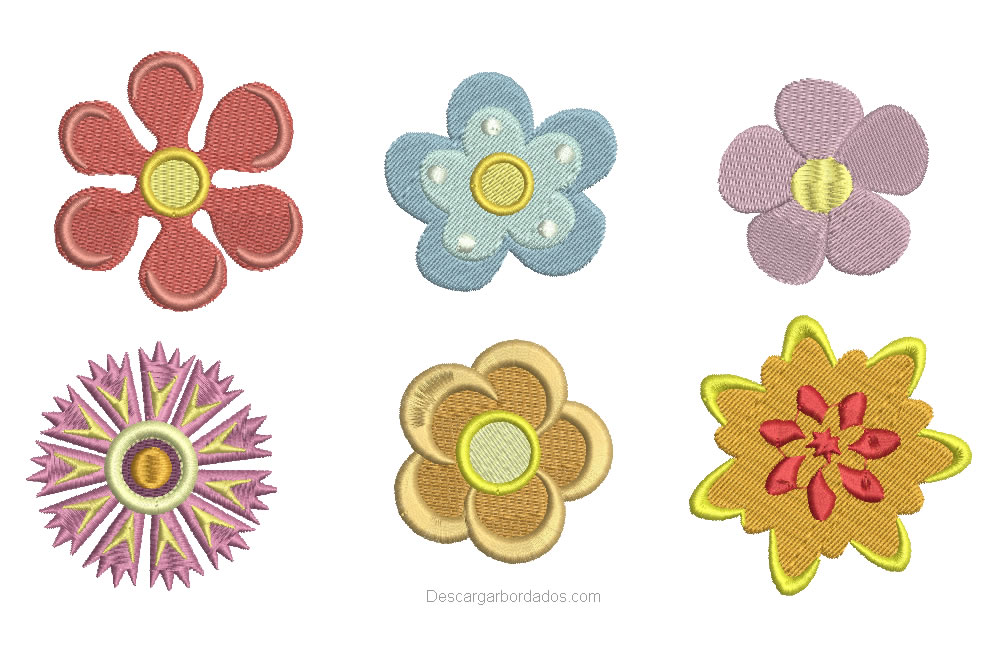 Diseño bordado de Flores