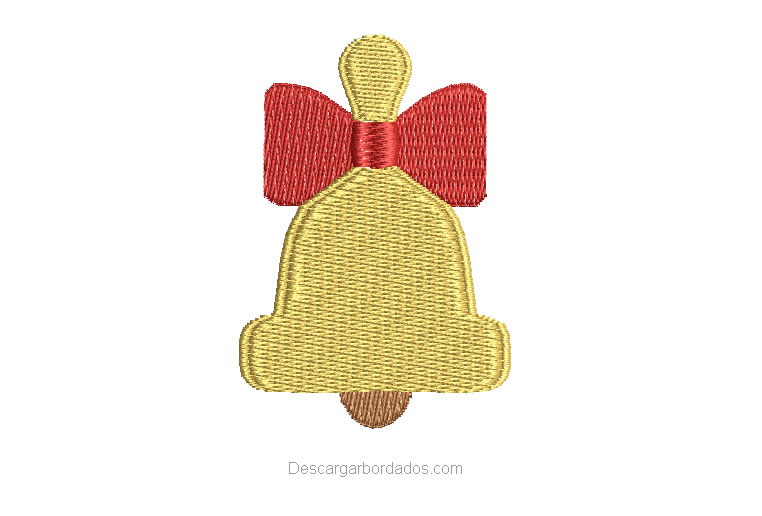 Diseño Bordado de campana de Navidad