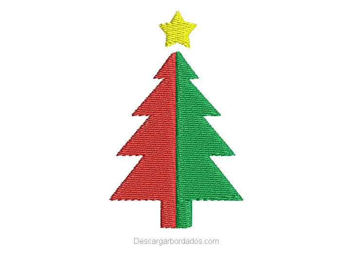 Bordado árbol de navidad listo para bordar
