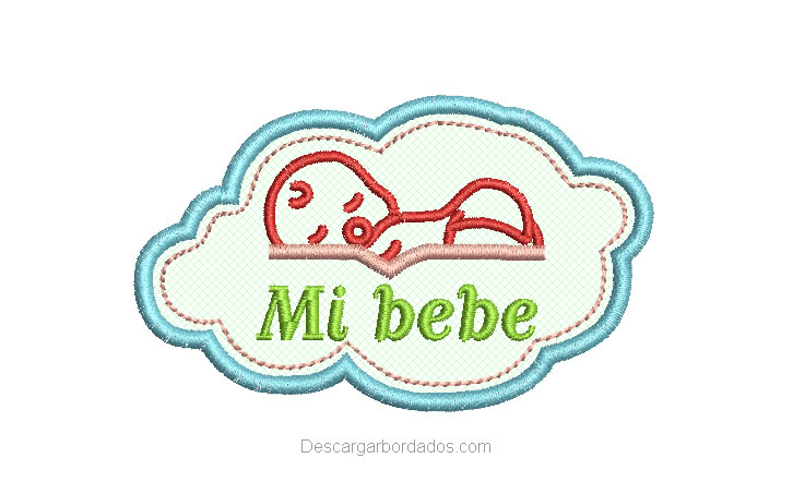 Bordado de Bebé con Aplicación Bordado de Bebé con Aplicación