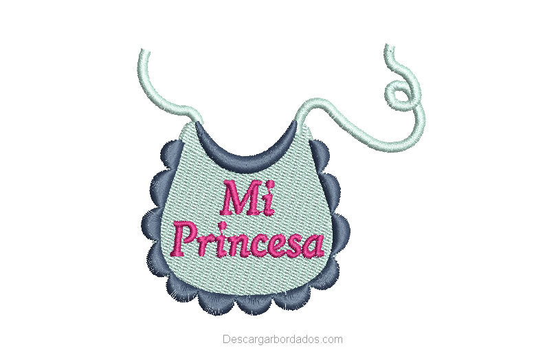 Diseño Bordado de babero de bebé para bordar