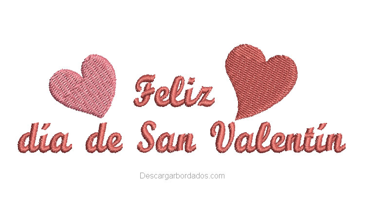 Diseños bordados del día de san valentín