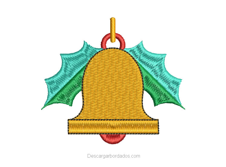 Picaje de Bordado de Campana de Navidad