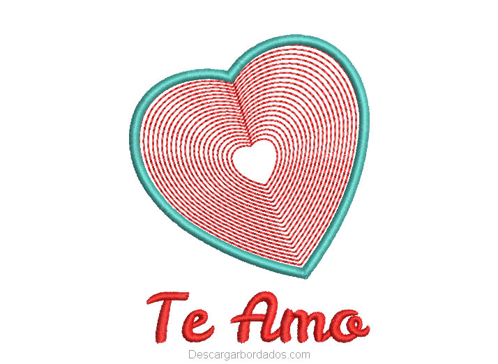 Diseño Bordado de letra te amo