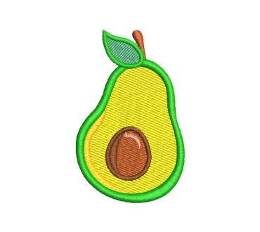 Aguacate con Hojas Diseños de Bordado