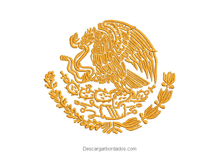 Águila Escudo de México para Bordar en Máquina