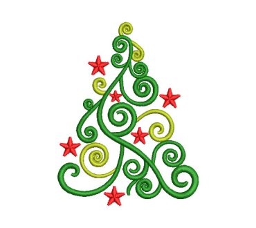 Árbol de Navidad con Estrella Diseños de Bordado