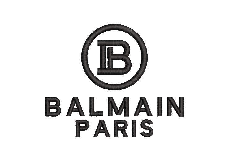 Balmain Paris Logo Diseños de Bordado