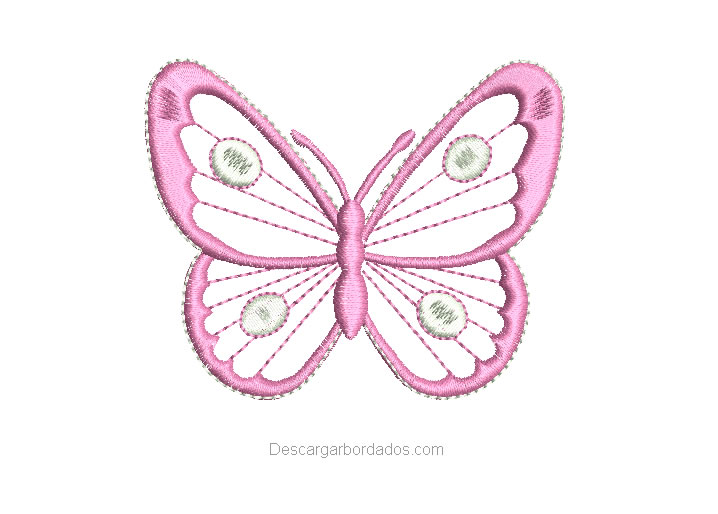 Bonito bordado de mariposa