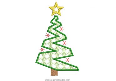 Bonito diseño bordado árbol de navidad