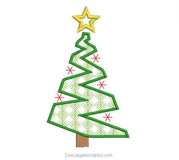 Bonito diseño bordado árbol de navidad