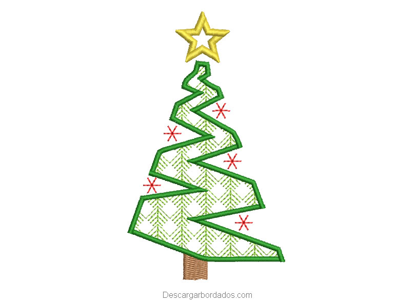 Bonito diseño bordado árbol de navidad