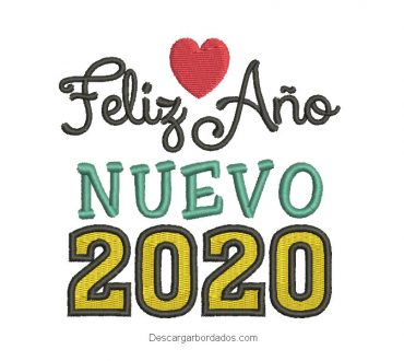 Paquete 6 Bordado De Feliz Ano Nuevo 2020 Descargar Disenos De Bordados