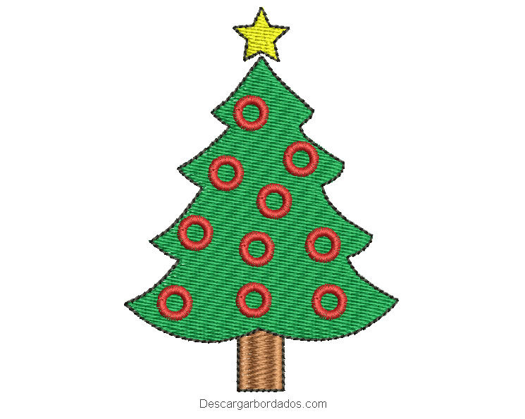 Bordado árbol de navidad para bordar
