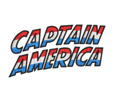Captain America Letra Capitan America Diseños de Bordado