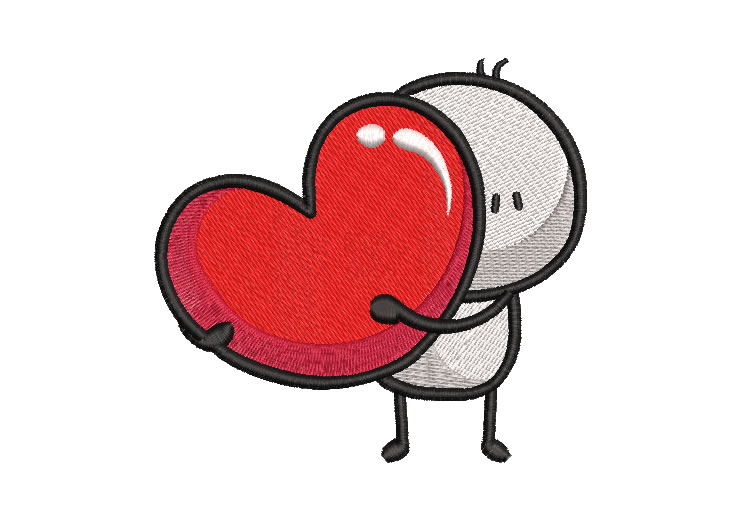 Corazón Dibujo Animado Diseños de Bordado