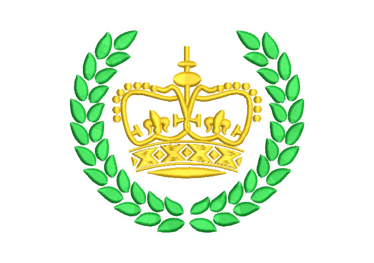Corona con Escudo Diseños de Bordado