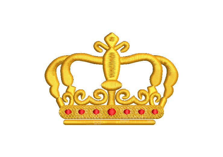 Corona de Rey Clásico Diseños de Bordado
