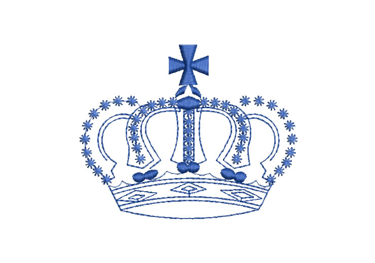 Corona de Rey con Cruz Diseños de Bordado