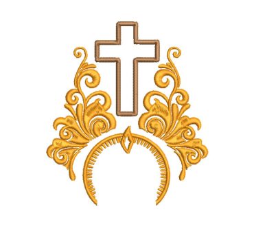 Cruz de Iglesia con Decoración Diseños de Bordado