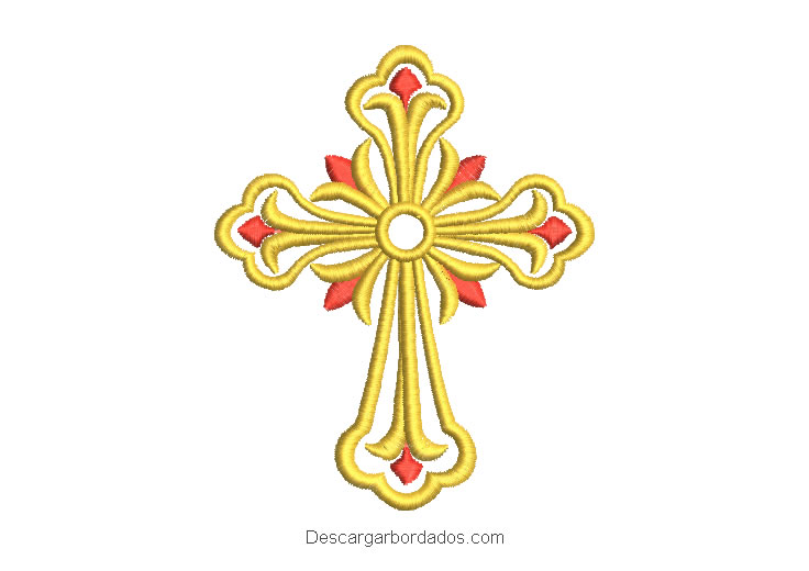 Cruz religioso diseño para bordar