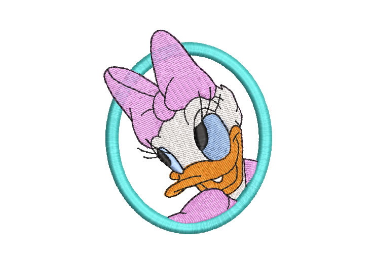 Daisy Duck Face Disney Embroidery Designs