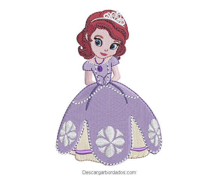 Descargar diseño bordado de princesa sofía