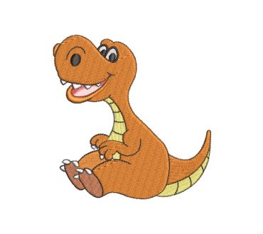 Dinosaurio Anaranjado Infantil Diseños de Bordado