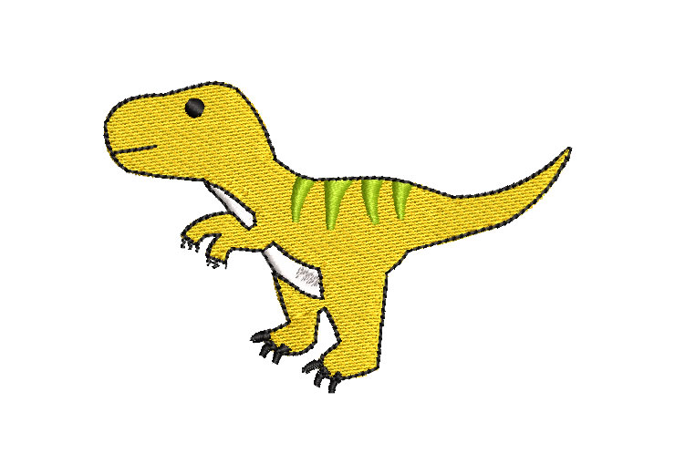 Dinosaurio Animado Diseños de Bordado