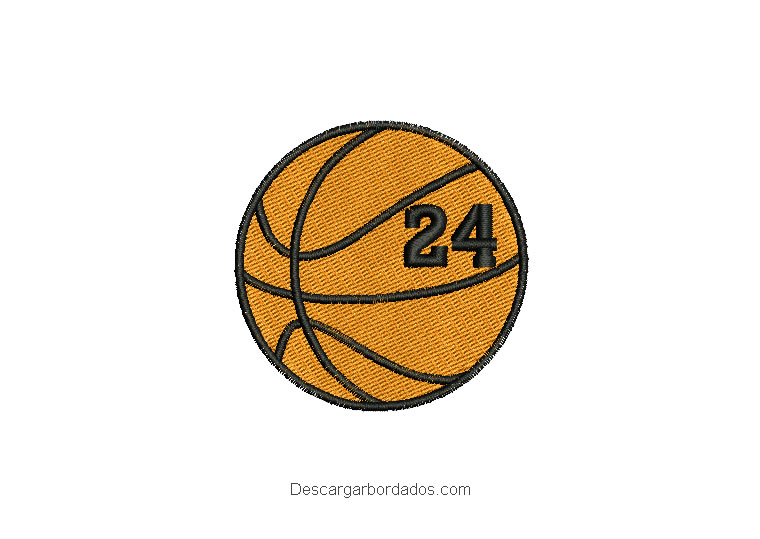 Diseño Bordado Balón de Baloncesto - Descargar Diseños de Bordados