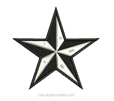 Diseño Bordado de Estrella para Bordar Gratis