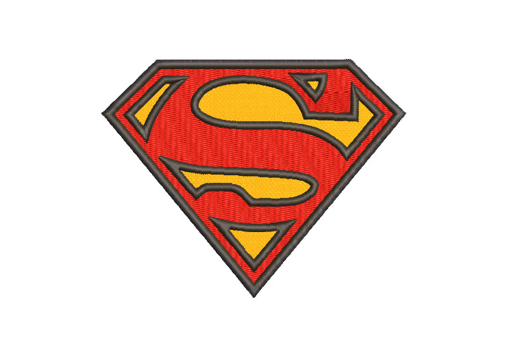 lluvia Porra mercado Logo superman con aplicación para bordar - Descargar Diseños de Bordados