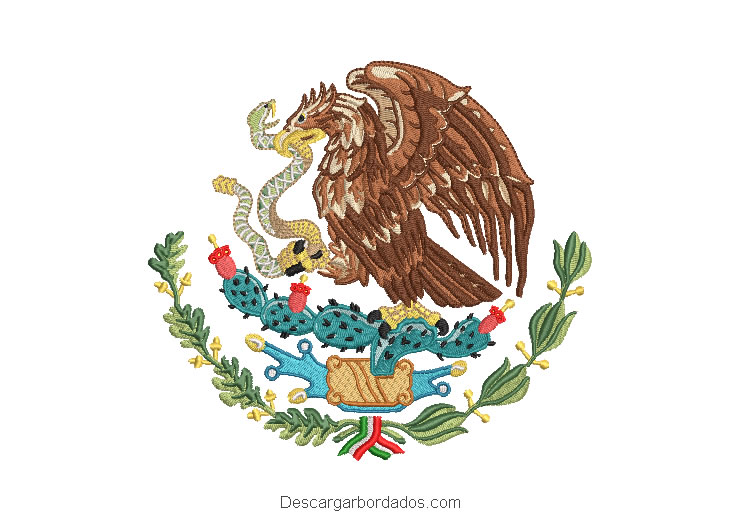 Diseño Bordado Escudo Nacional de México