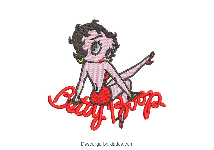 Diseño Bordado Letra de Betty Boop