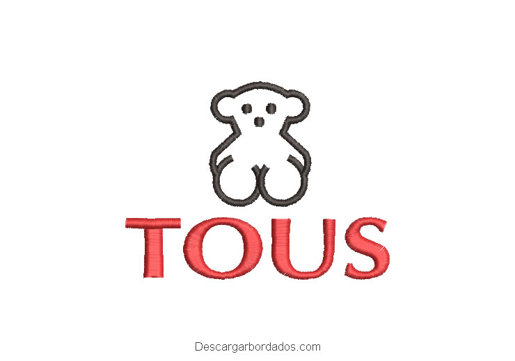 Diseño Bordado Logo Tous con Letra