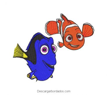 Diseño Bordado Nemo y Dory