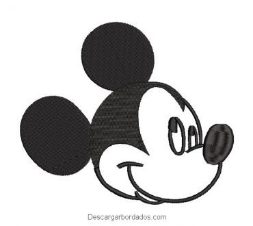 Diseño Bordado Rostro de Mickey Mouse Guiñando un Ojo