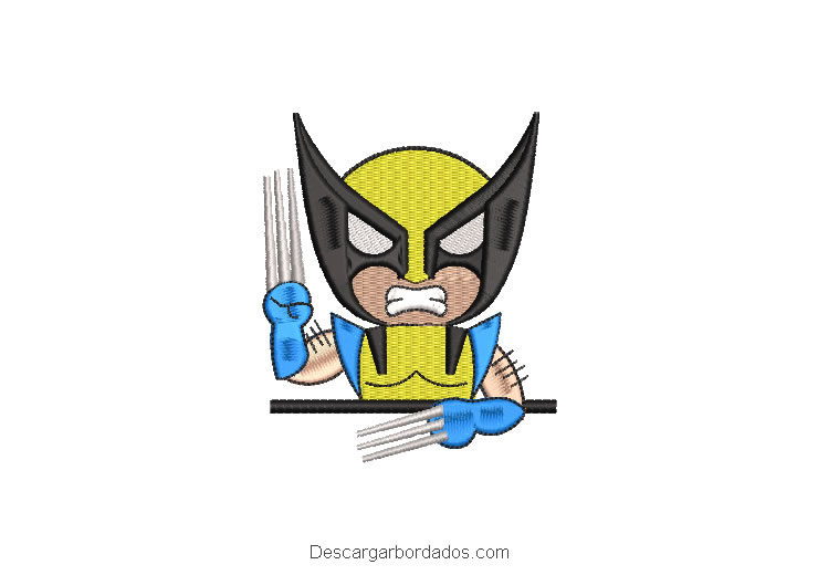 Diseño Bordado X-men Wolverine Animado