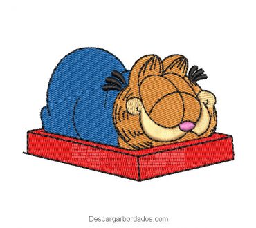 Diseño Bordado de Garfield Durmiendo