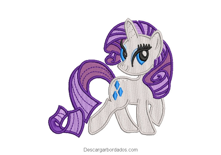 Diseño Bordado de Rarity My Little Pony