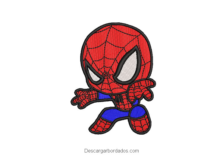 Diseño bordado Spider-Man Hombre Araña superhéroe