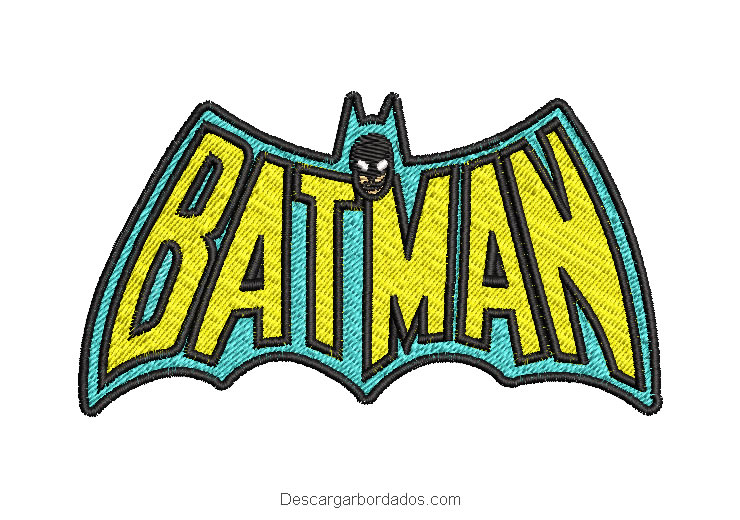 Diseño bordado bonito letra de batman