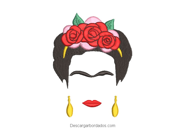 Diseño bordado de Frida Kahlo