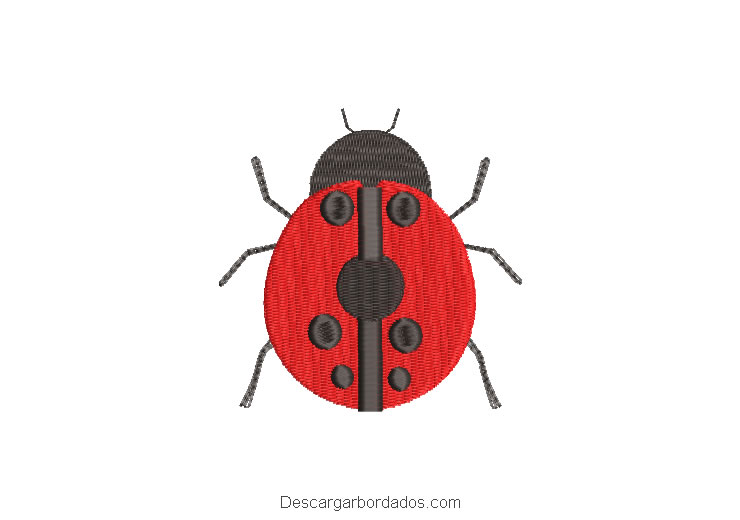 Diseño bordado de abeja roja para máquina