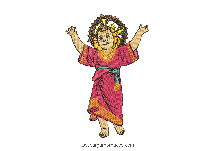 Diseño bordado divino niño jesús
